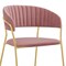 Armen Living Nara Modern Pink Velvet and Gold Metal Leg Dining Room Chairs, PK2 LCNRSIGLPNK - alternate 6